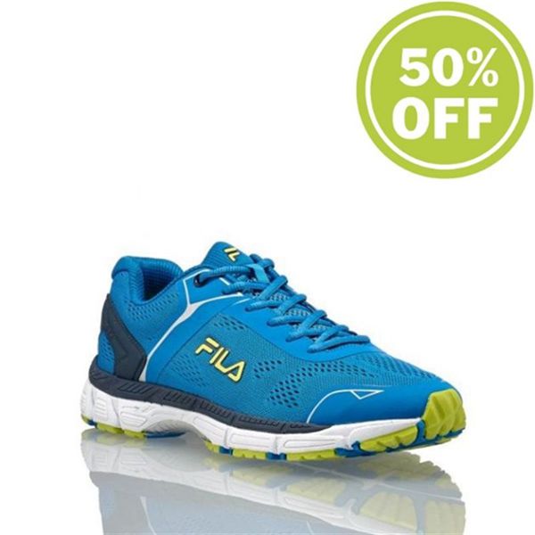 Zapatillas Running Fila Hombre Azules / Verde Verde Claro - Shock Fxt Functional - España 305849PEO